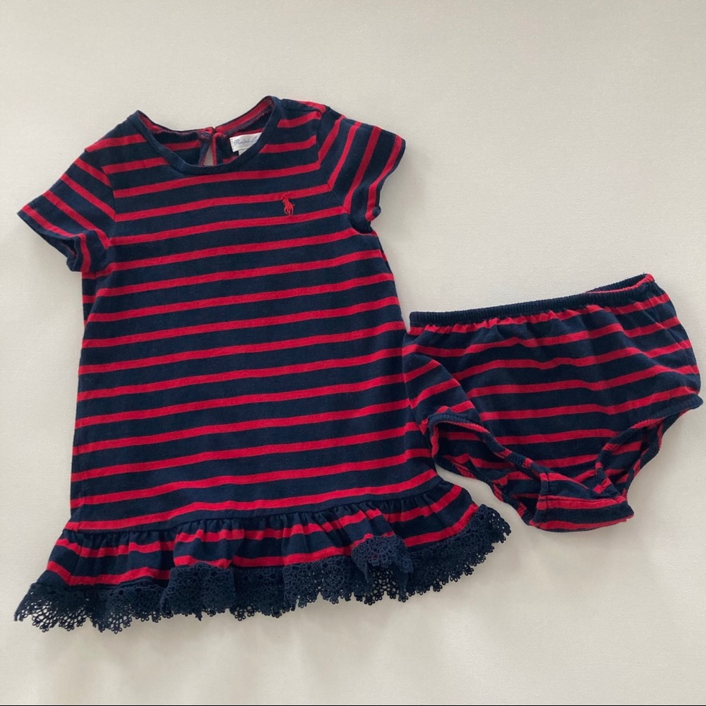 Ralph Lauren 24 Months Baby Girl Pink Dress Set